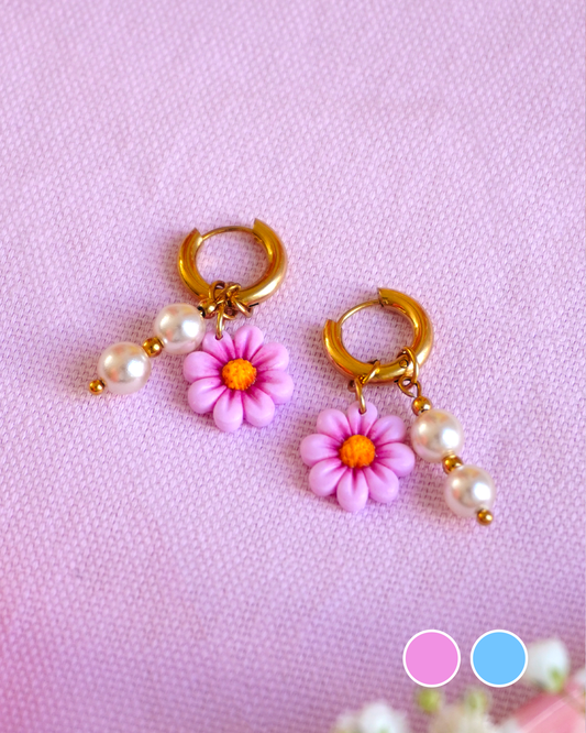 Boucles Flowers interchangeables - 2 coloris