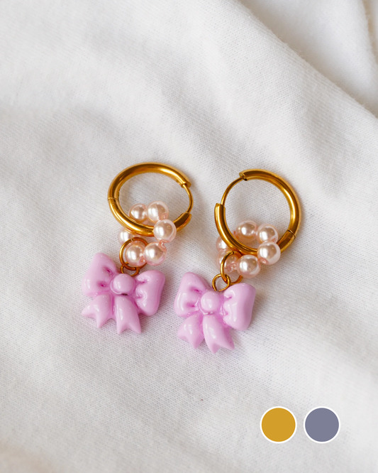 Boucles noeuds roses