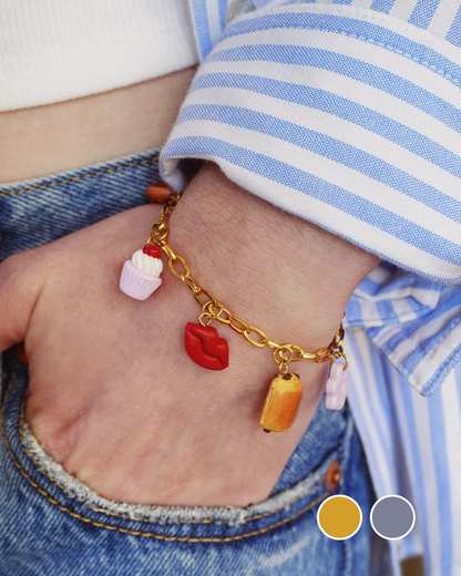 Bracelet Lou doré - jusqu'à 5 charms