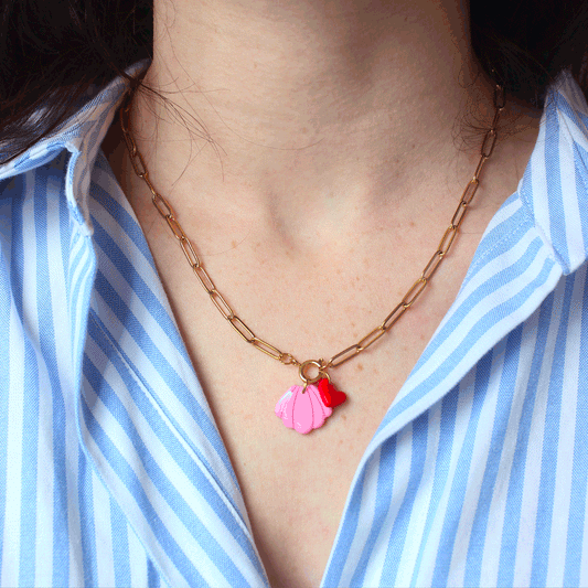 Collier modulable - Coquillage et coeur