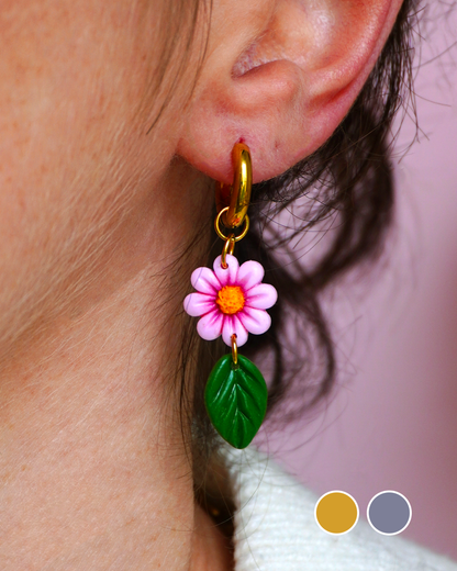 Boucles fleurs & feuilles