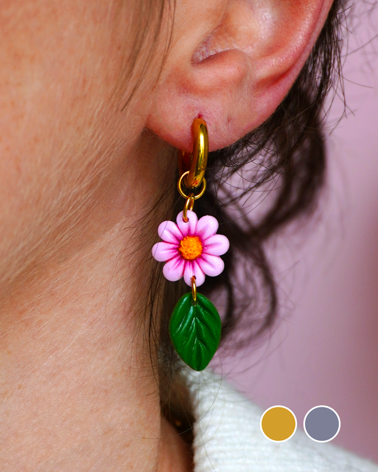 Boucles fleurs & feuilles